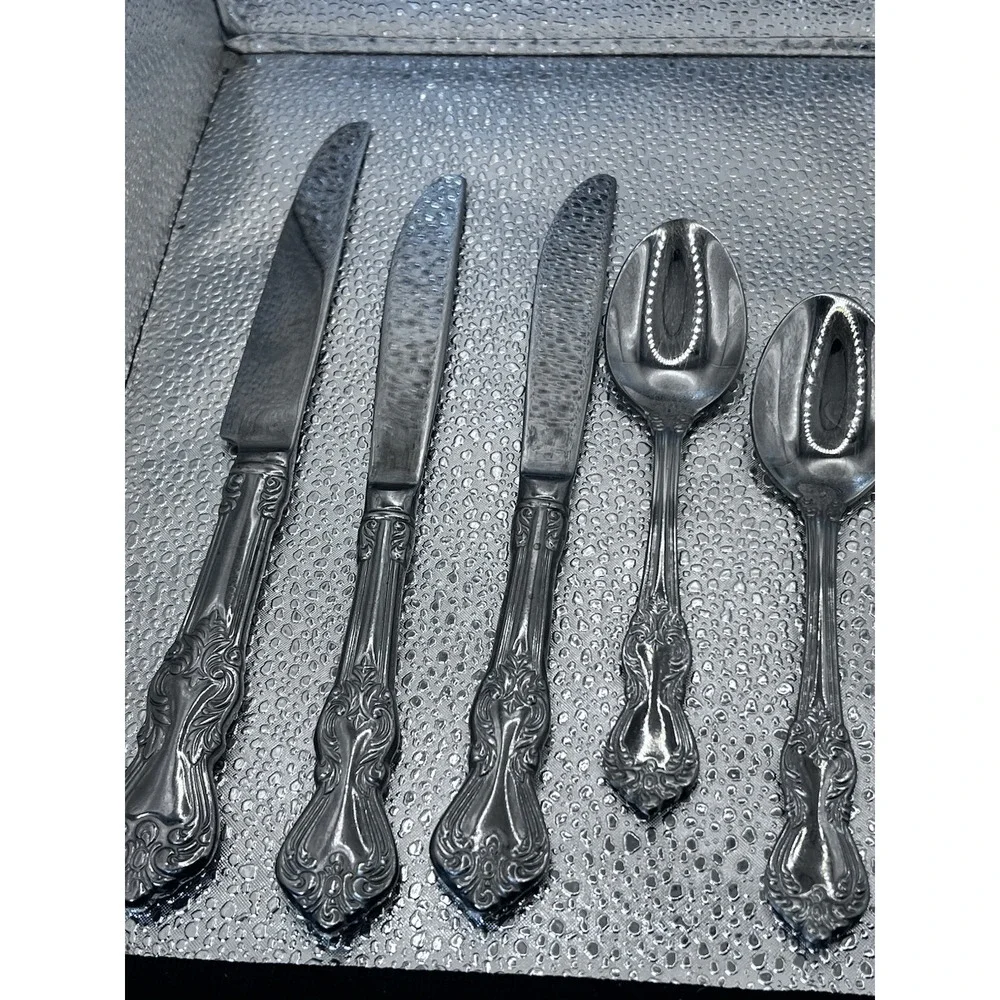 5 Pieces Reed & Barton Marlborough Heritage Mint 18/10 Stainless Steel Teaspoons